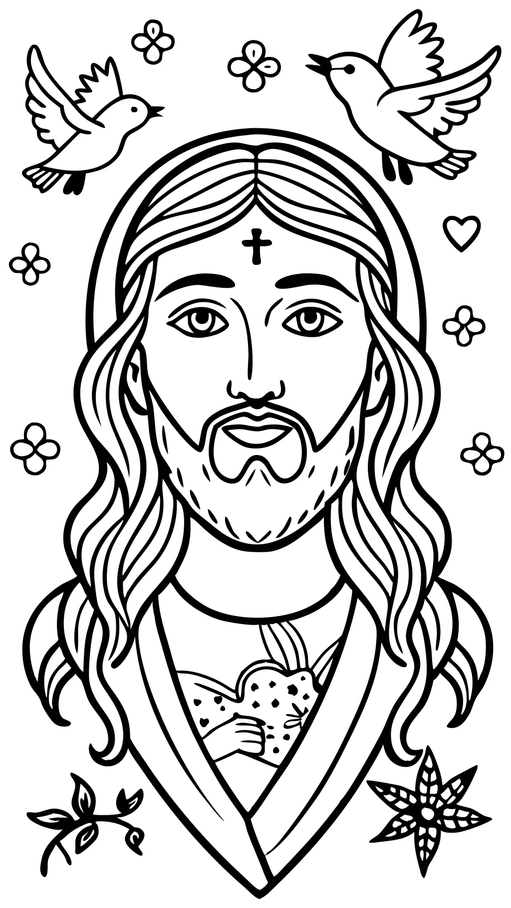 coloriages adultes de Jésus